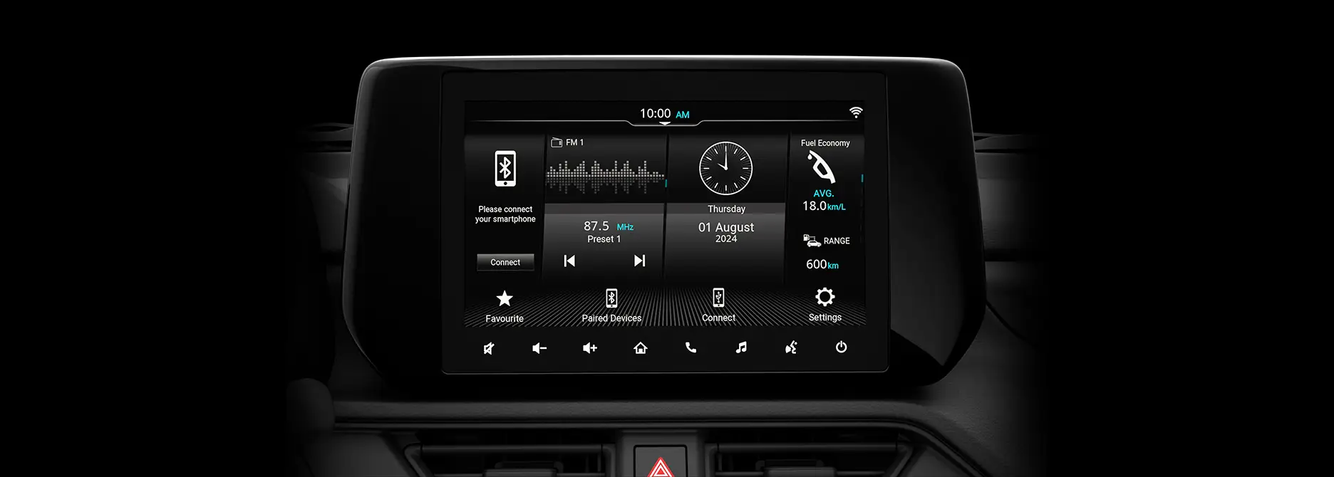 Pantalla táctil del Suzuki Swift Híbrido de hasta 9" con sistema carplay/android auto